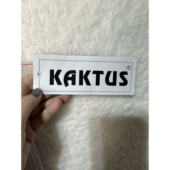 KAKTUS Womens Sz Large Linen Rayon Khaki Tan Cropped Capri Pants - Picture 4 of 7